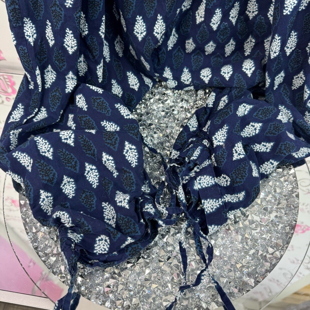 Desi weavess one piece jumper pants suit Blue Sleeveless Button-Down collared - Picture 6 of 16
